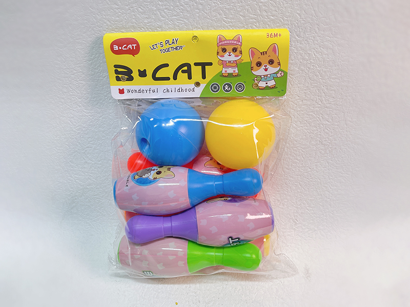 Bowling Toy Set (6 Bowling Balls+2 Round Balls)