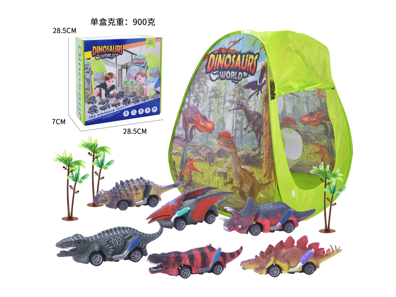 Dinosaur Tent Set With Dinosaurs Pull Back Car
