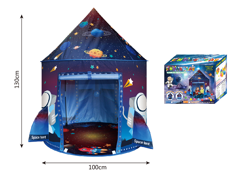 Space Rocket Children's Play Tent + 80 Balls