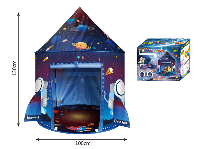 Space Rocket Children's Play Tent + 50 Balls