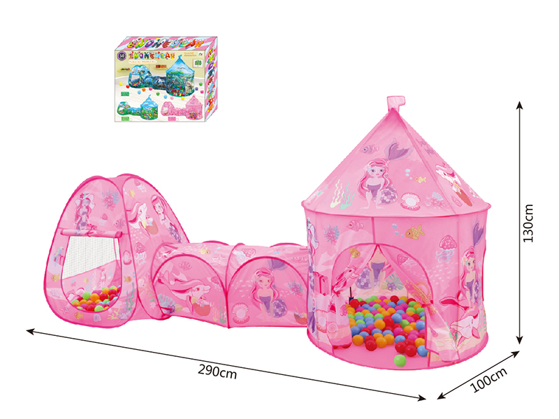 Mermaid Mongolian Yurt 3 In 1 Tent + 60 Balls