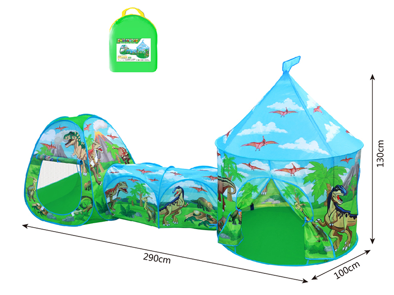 Cartoon Dinosaur Mongolian Yurt 3 In 1 Tent