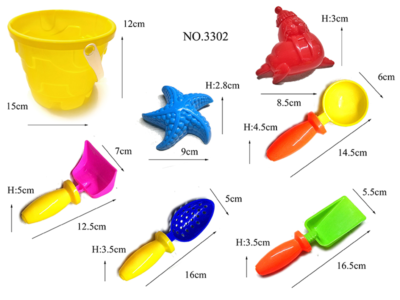 7PCS Beach Bucket Set