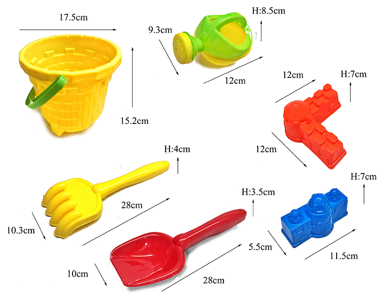 6PCS Beach Bucket Set