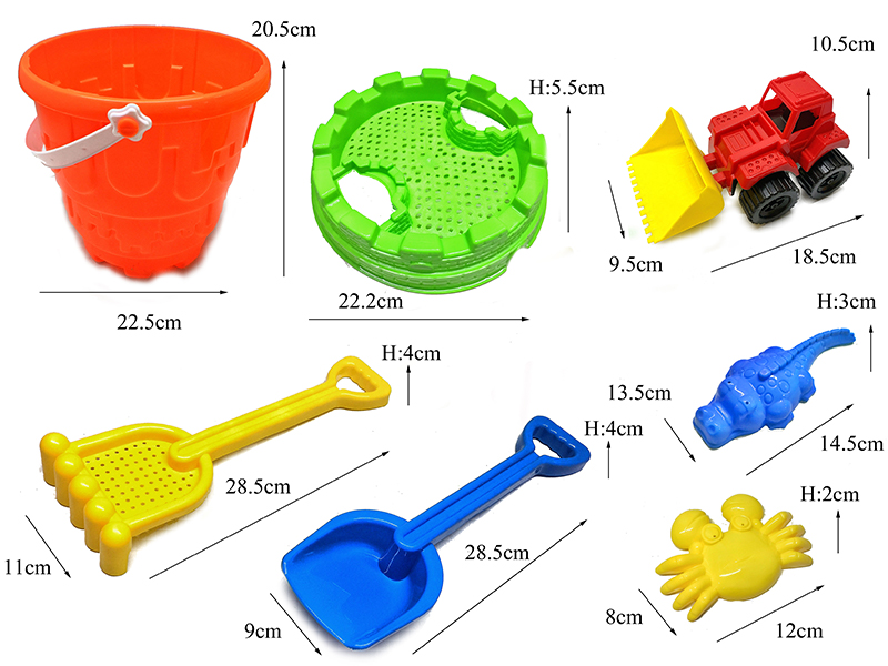 7PCS Beach Bucket Set