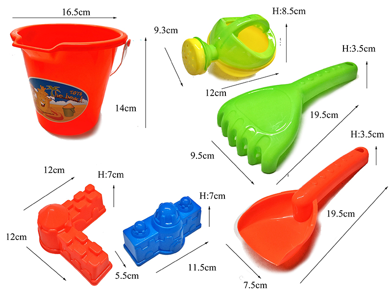 6PCS Beach Bucket Set