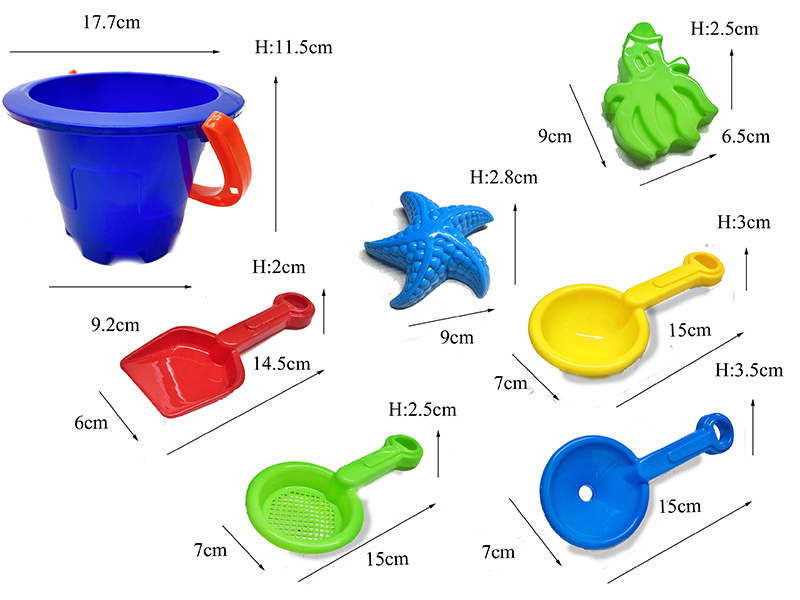7PCS Beach Bucket Set