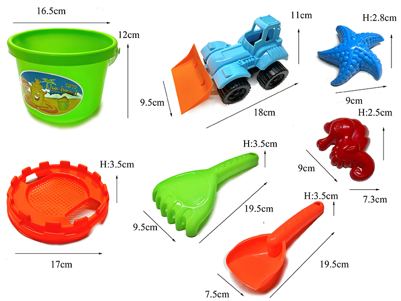7PCS Beach Bucket Set
