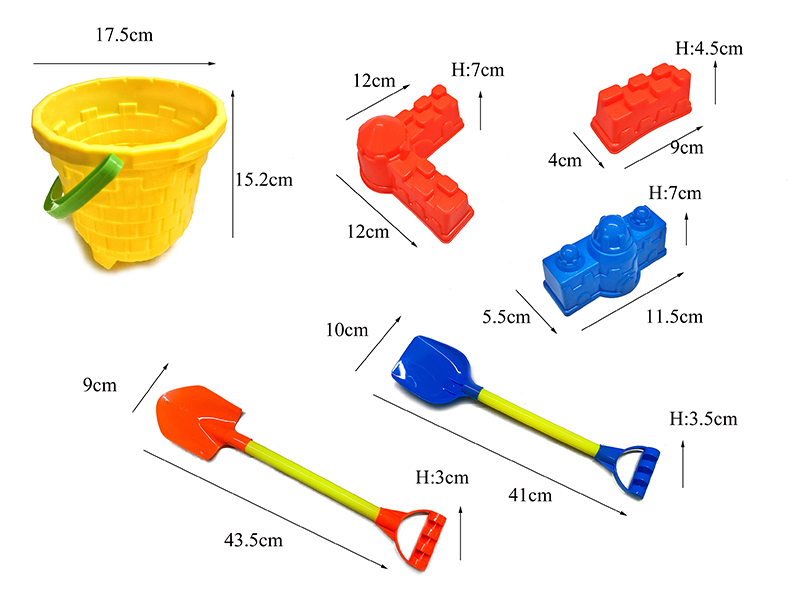 6PCS Beach Bucket Set