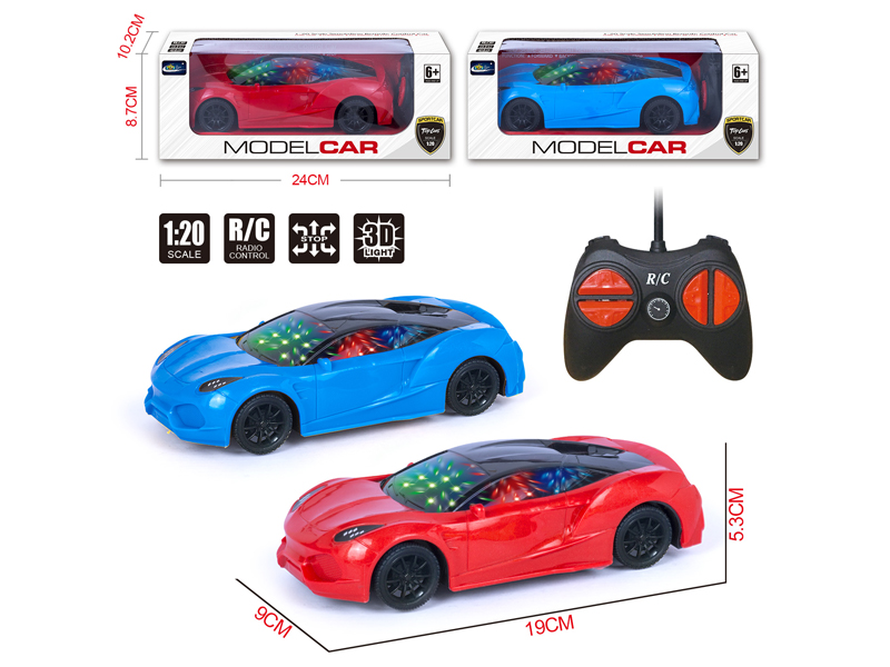 1:20 4Ch R/C Sports Car With 3D Light