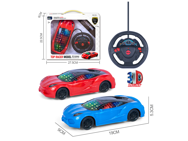 1:20 4Ch R/C Steering Wheel Sports Car With 3D Light