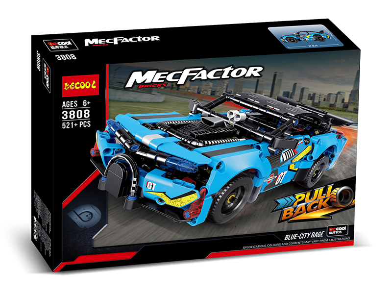 Pull Back Car Building Blocks 521pcs