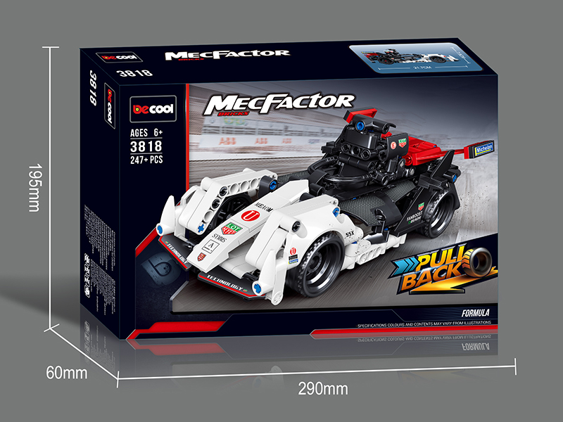 Pull Back Racing Car Building Blocks 247pcs