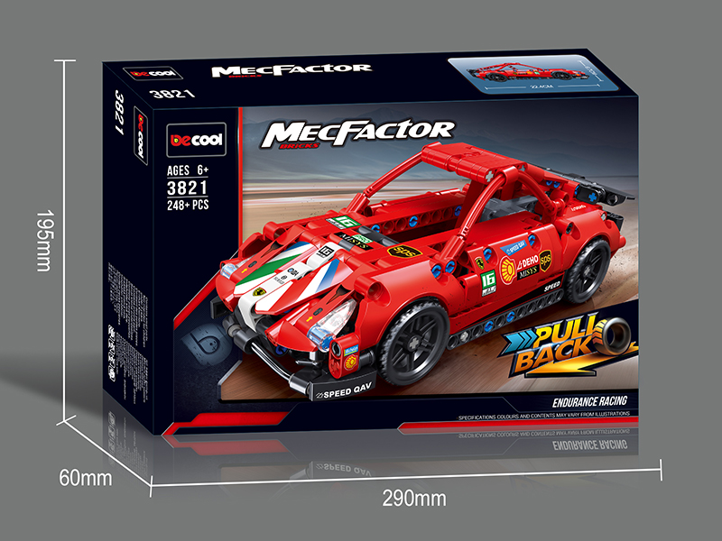 Pull Back Racing Car Building Blocks 248pcs