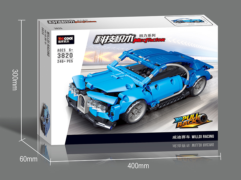 Pull Back Racing Car Building Blocks 246pcs