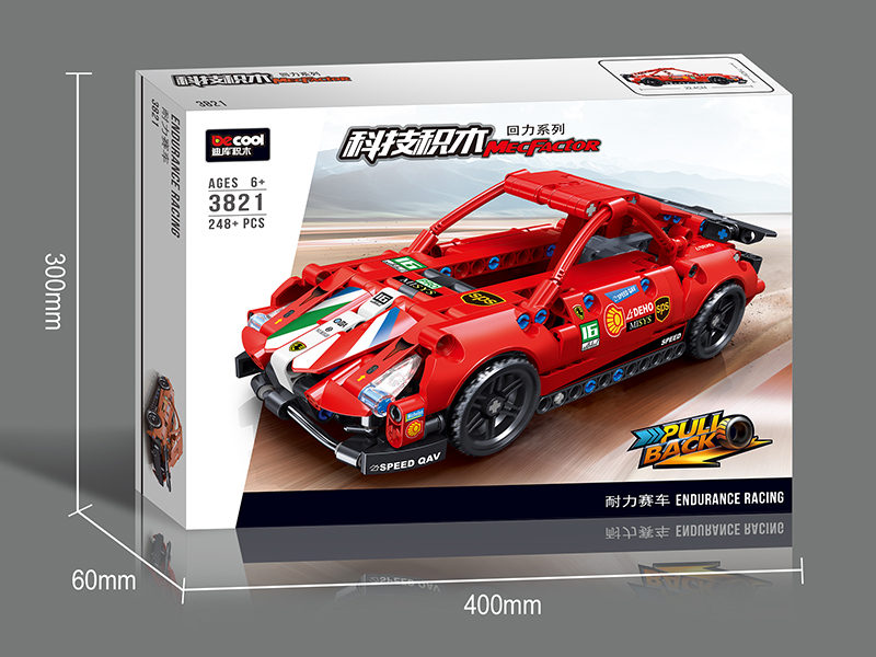 Pull Back Racing Car Building Blocks 248pcs