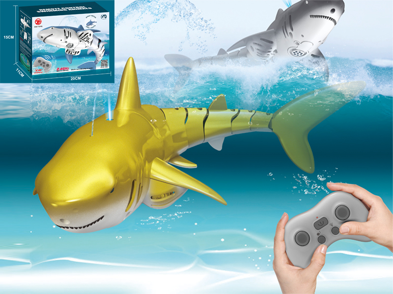 2.4G R/C Water Spray Light Silver Shark