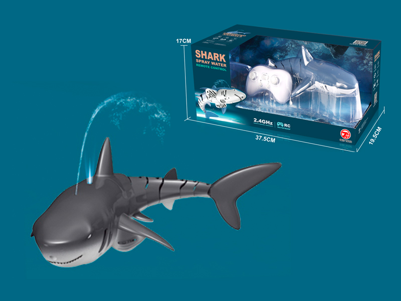 2.4G R/C Water Spray Light Silver Shark