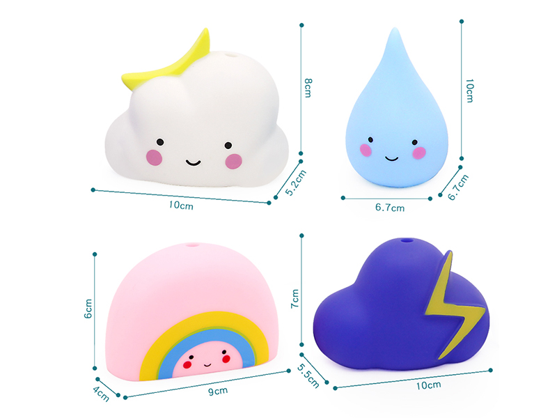 4PCS Meteorological Cloud Bathroom Toy