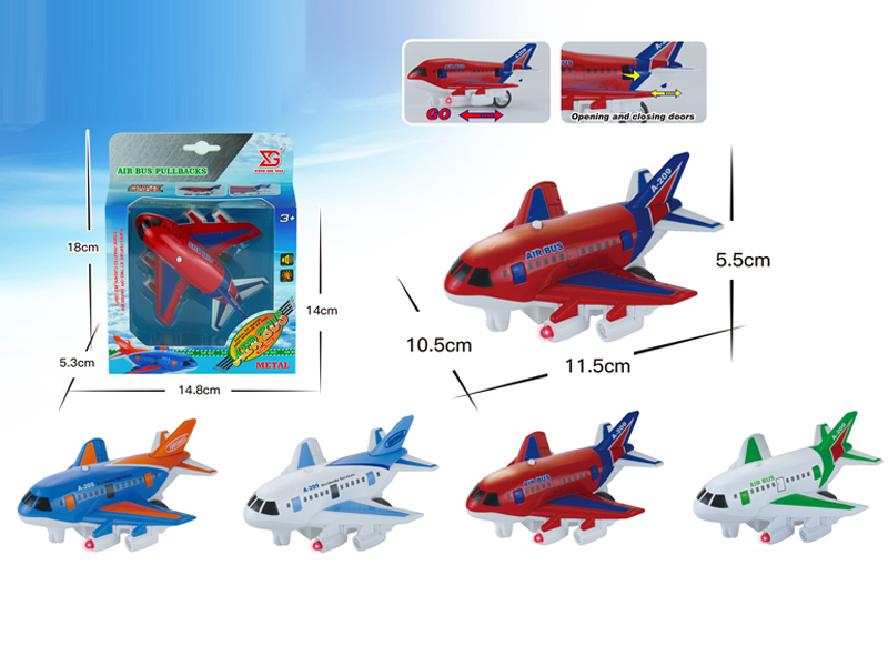 Alloy Q-Version Aircraft With Sound And Light