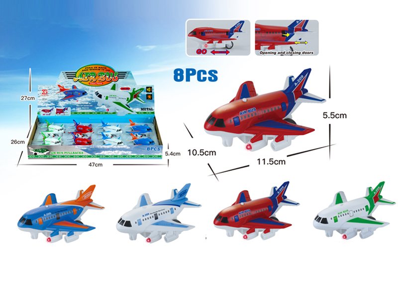8PCS Alloy Q-Version Aircraft With Sound And Light