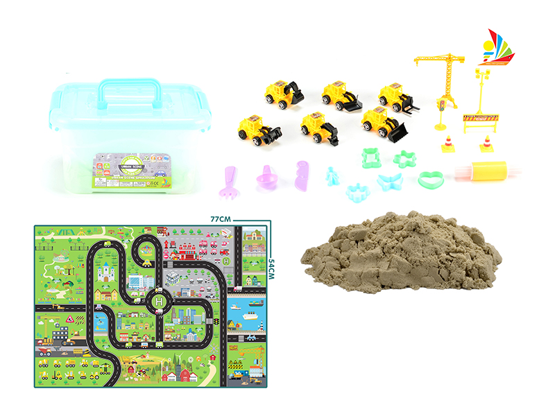 Engineering Vehicle Space Sand Toy Set