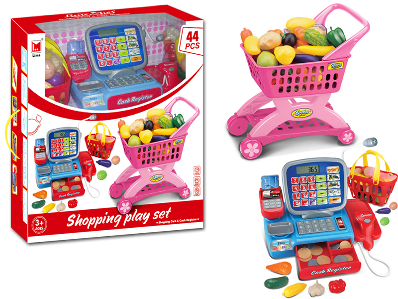 Cash Register Shopping Cart Set