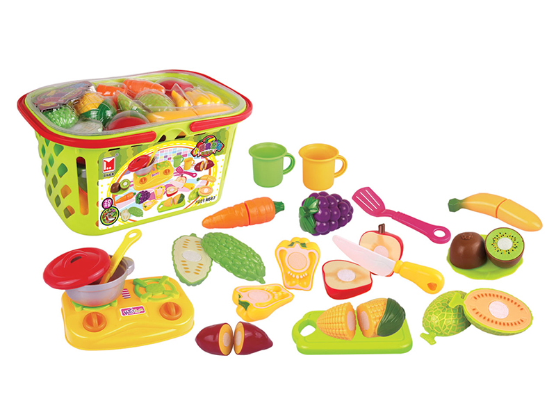 Medium Size Basket Cutting Fruits And Vegetable Set 20PCS