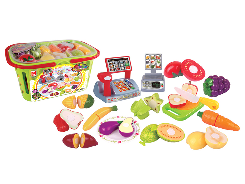 Large Size Basket Cutting Fruits And Vegetable Set 18PCS