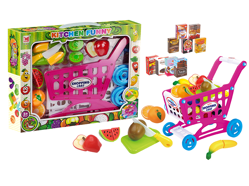 Shopping Cart Cutting Fruits Set 17pcs