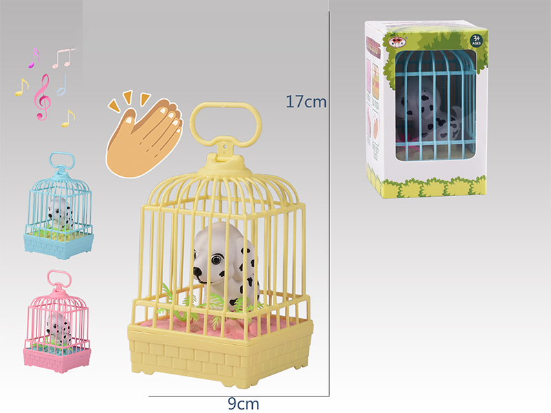 Voice Controlled Single Dog Cage With Action Lights And Music