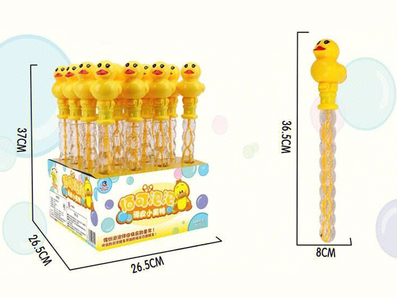 Yellow Duck Bubble Sticks(With Whistle) 16PCS