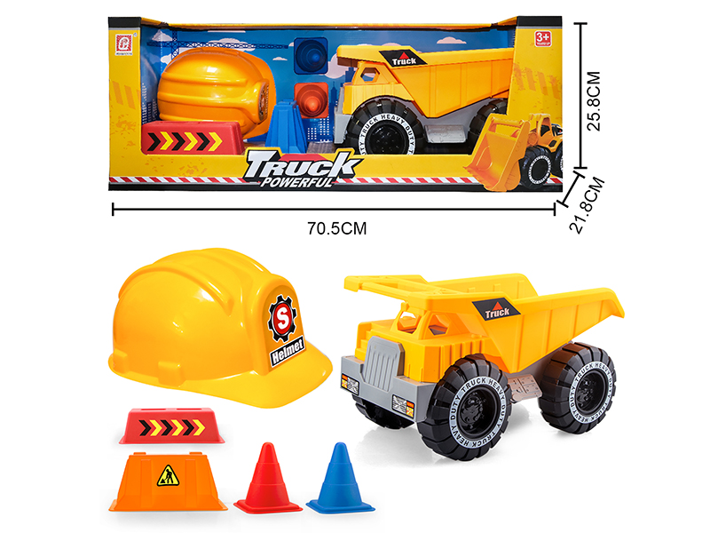 Slide Dump Truck Set With Hat