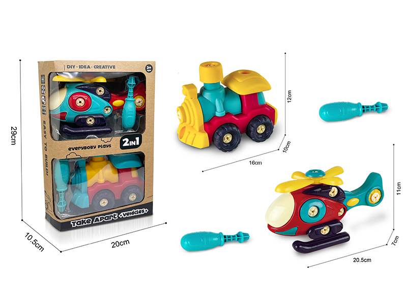 DIY Assembly Airplane And Train