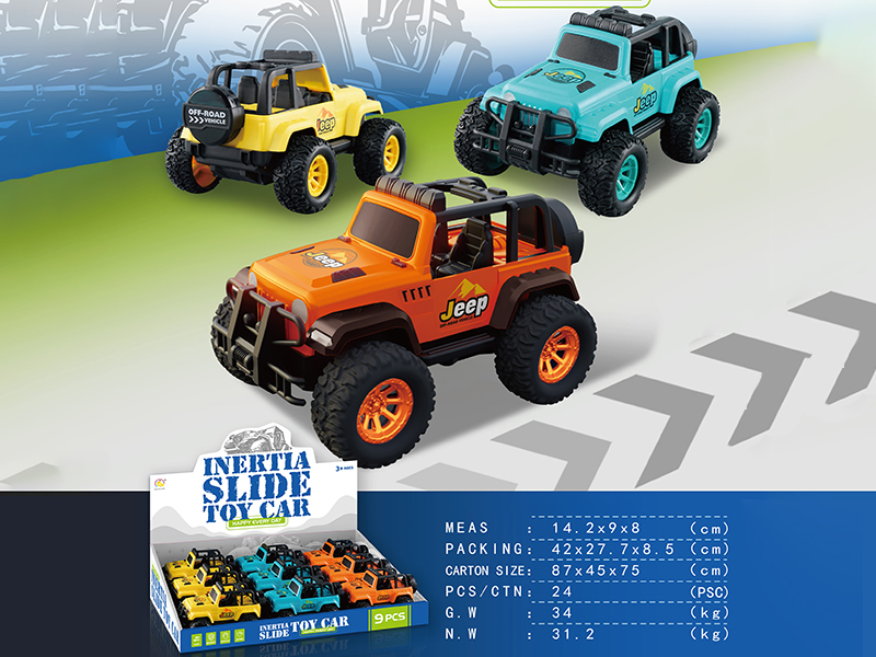 Friction Jeep Truck 9pcs