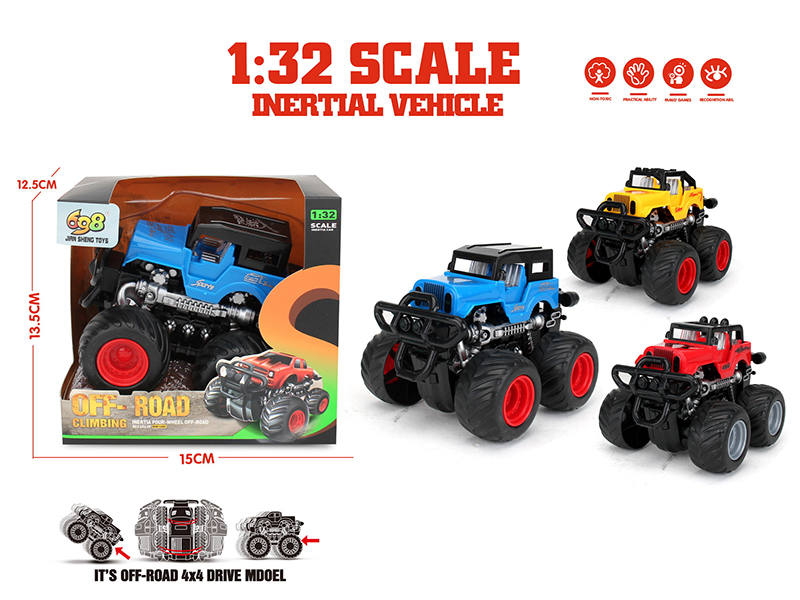 Double Friction 360° Rotating Stunt Jeep Truck