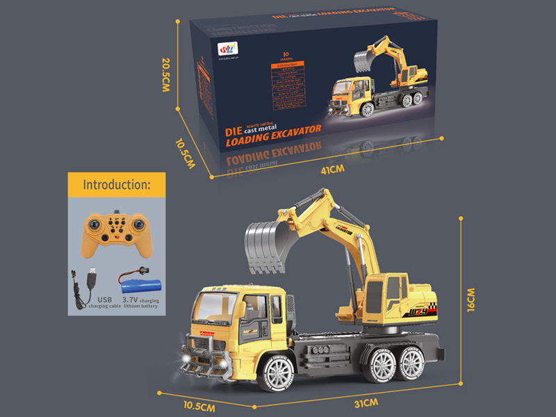 2.4G 10Ch R/C Alloy Loading Excavator