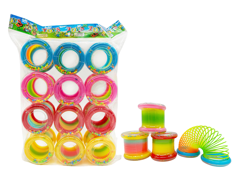 Rainbow Ring Bracelet With Beads 12Pcs