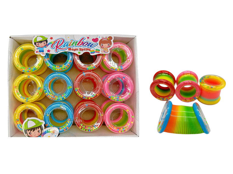 Rainbow Ring Bracelet With Beads 12Pcs