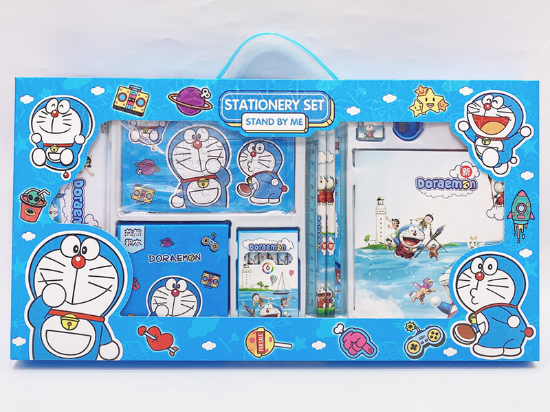 Building Blocks + Jigsaw Puzzle Stationery Set - Doraemon