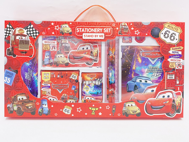 Building Blocks + Jigsaw Puzzle Stationery Set - Cars