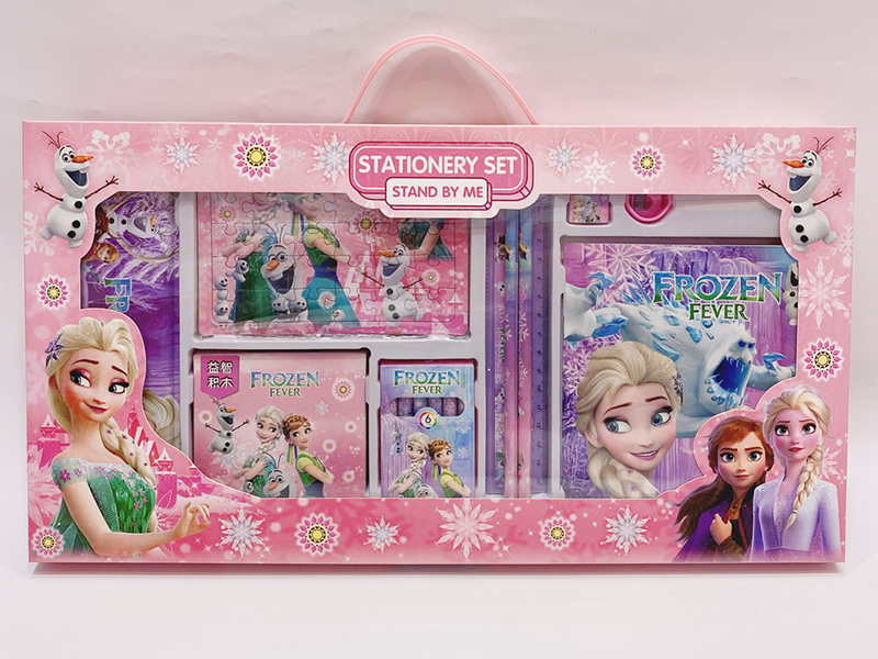 Building Blocks + Jigsaw Puzzle Stationery Set - Frozen