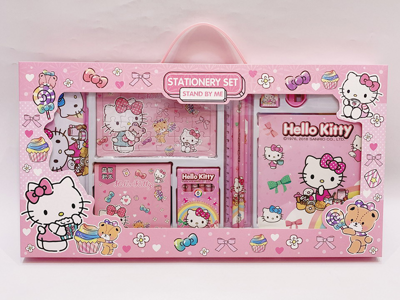 Building Blocks + Jigsaw Puzzle Stationery Set - Hello Kitty