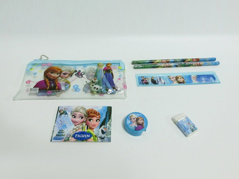 Frozen Stationery Bag (Notebook +2 Pencils +1 Pencil Sharpener +1 Eraser +1 Ruler)