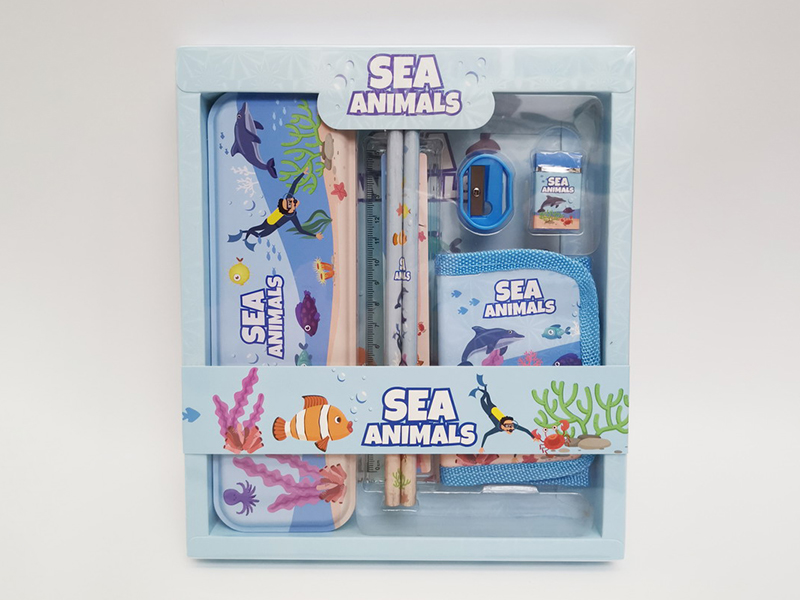 Sea Animals Stationery Set + Wallet