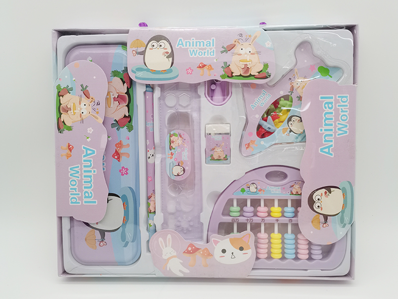 Flight Chess + Abacus Stationery Set(Animals World)