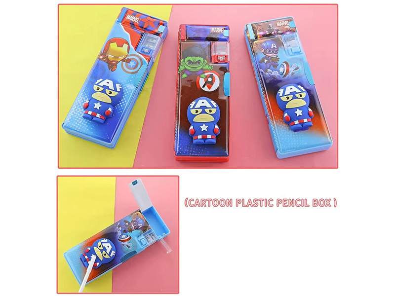 Cartoon Plastic Pencil Case(Avengers Assemble)