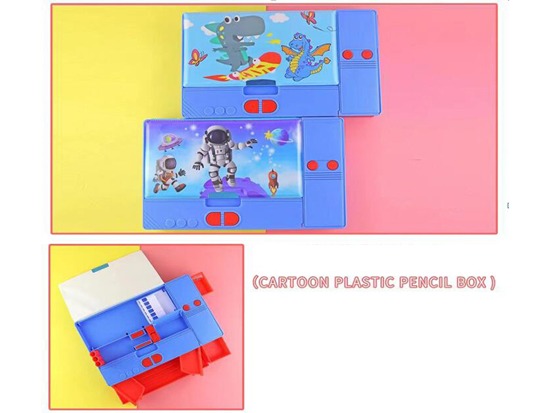 Cartoon Plastic Pencil Case(Space,Dinosaur)