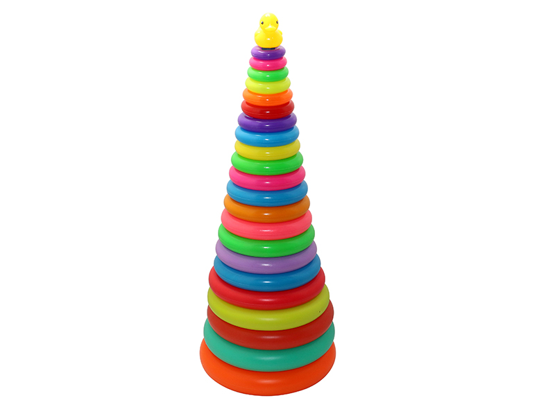 22 Layers Rainbow Rings Stack Toys