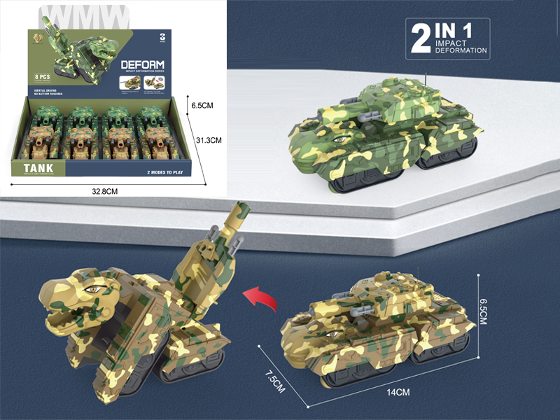 8PCS Transformers Tank Toy